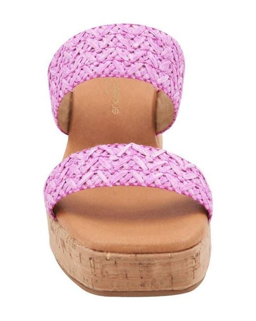Andre Assous Pink Cairo Platform Sandal