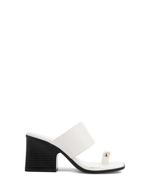 MIA White Fawn Toe Loop Sandal