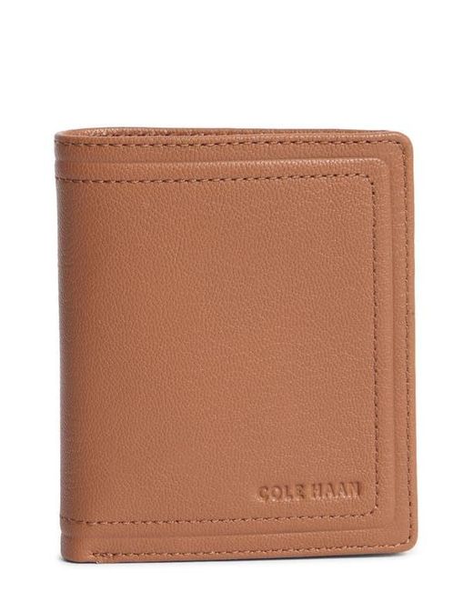 Cole Haan Brown Slim Duofold Leather Wallet for men
