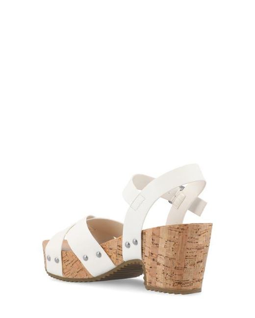 Journee Collection Natural Platform Sandal