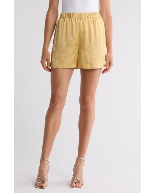 Theory Natural Pull-On Satin Shorts