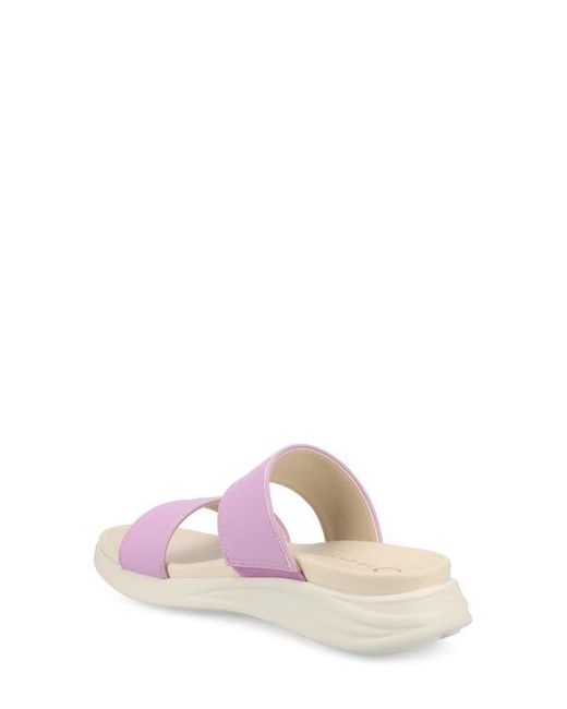 Journee Collection Purple Janis Wedge Slide Sandal