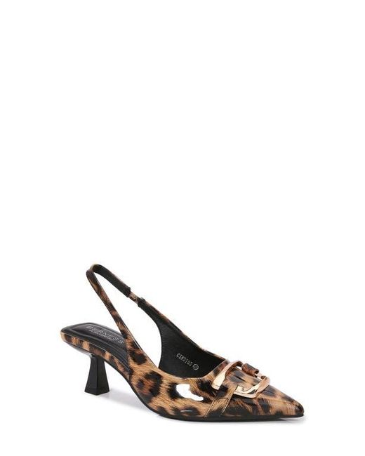 BERNESS Multicolor Kitten Heel Slingback Pump