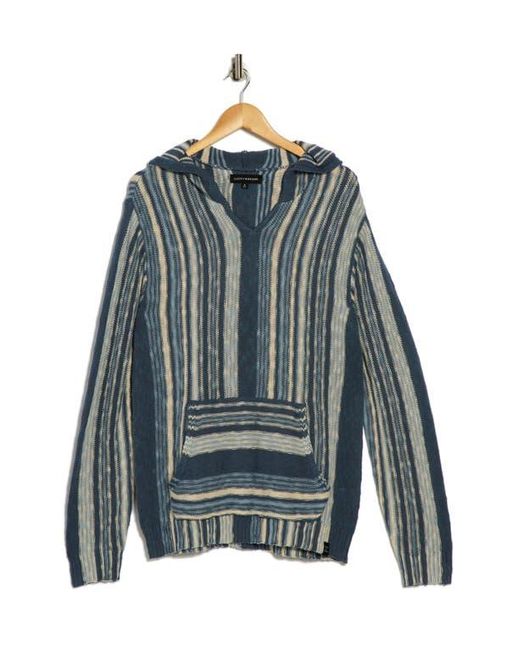Lucky Brand Blue Baja Stripe Hooded Sweater for men