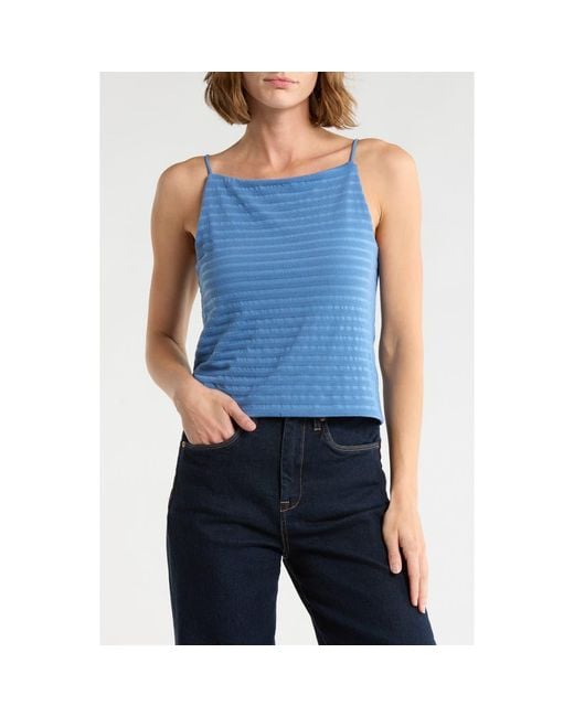 Current/Elliott Blue Ribbed Knit Camisole