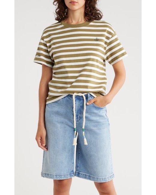 Scotch & Soda Gray Boxy Yarn Dye Stripe T-Shirt