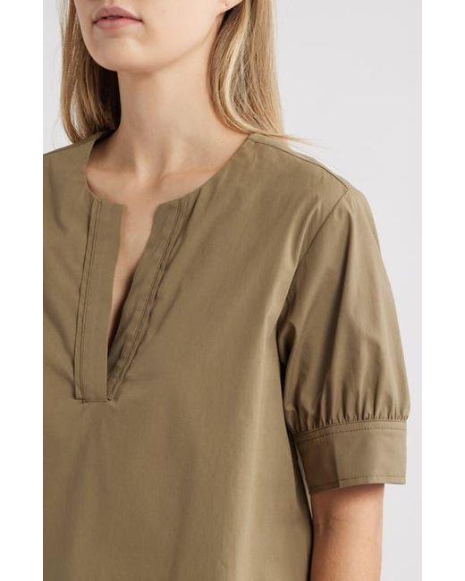 Wit & Wisdom Green Cuffed Elbow Sleeve Top
