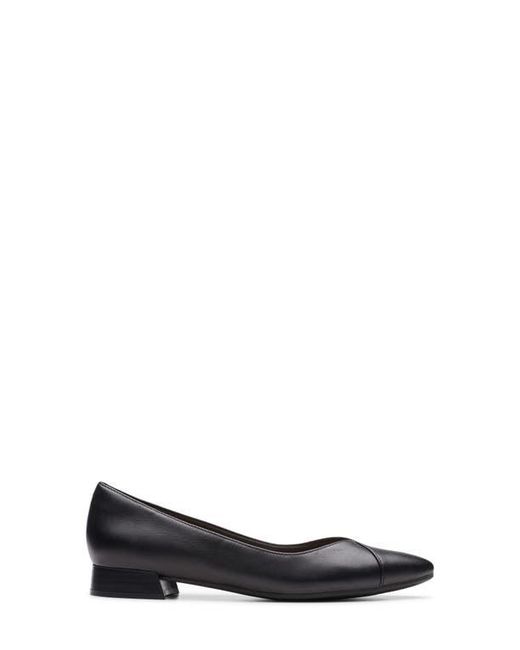 Clarks Black Pointed Leather Slingback Pumps
