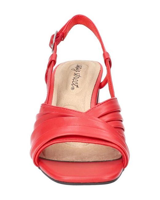 Easy Street Red Lucie Slingback Sandal