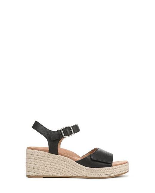 Vionic Black Sable Wedge Sandal