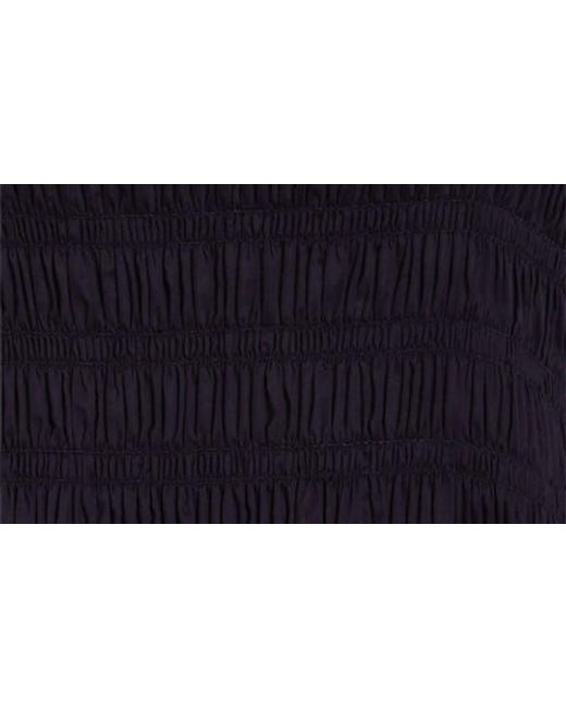 MELLODAY Black Smocked Midi Dress