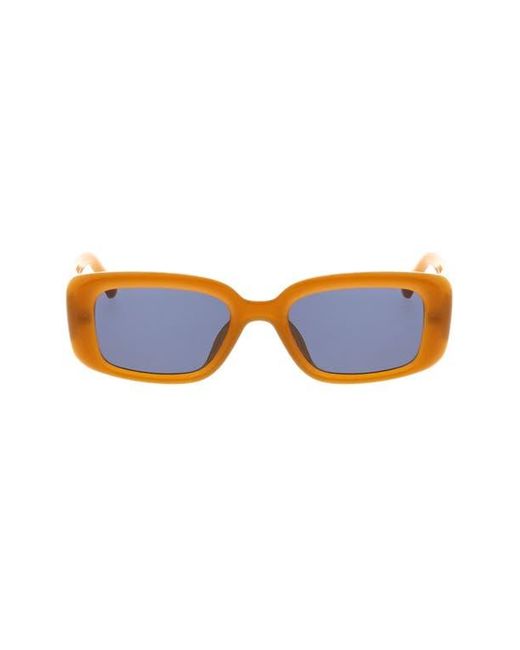 Roxy Blue 51Mm Slim Rectangle Sunglasses