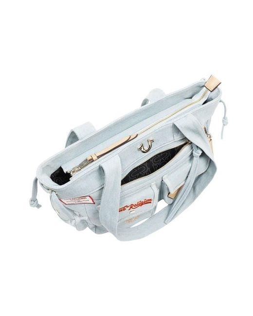 True Religion White Multipatch Tote