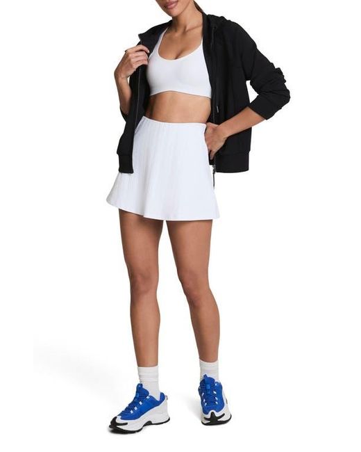 Spanx White Booty Boost Rib Skort