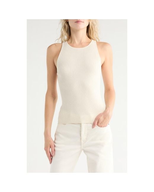Twp Women's White Harbor Ribbed Cashmere Tank