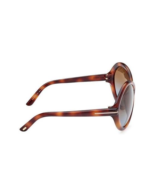 Tom Ford Brown 68Mm Gradient Butterfly Sunglasses