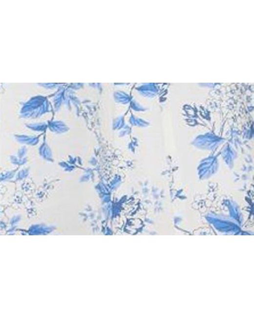 Blu Pepper Blue Floral Bustier Midi Dress