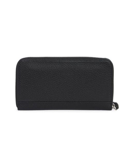 Longchamp Black Zip Around Wallet