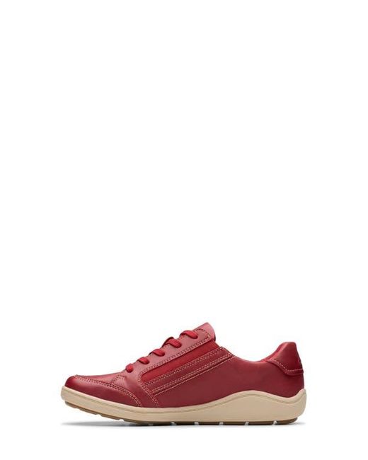 Clarks Red Bryianne Bayla Sneaker
