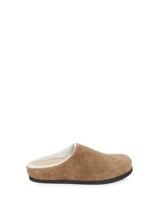 Common Projects Brown Suede & Genuine Shearling Clog