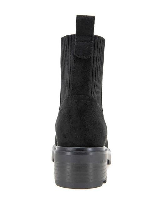 Kensie Black Emily Lug Sole Boot