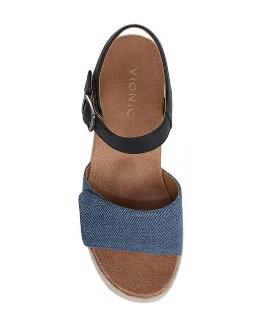 Vionic Blue Sable Wedge Sandal