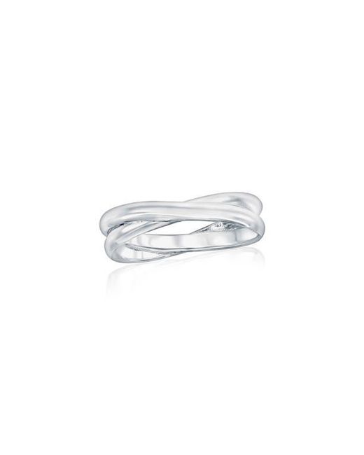 Simona White Crossover Ring