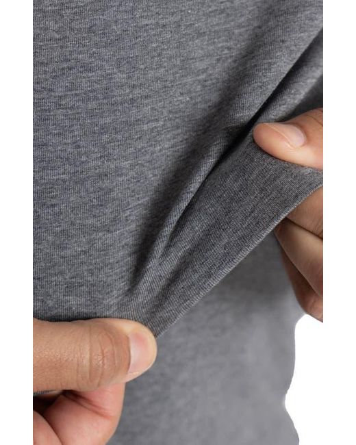 Xray Jeans Gray V-Neck Long Sleeve T-Shirt for men