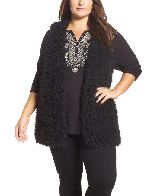 Tart Collections Black Gabriel Faux Fur Vest