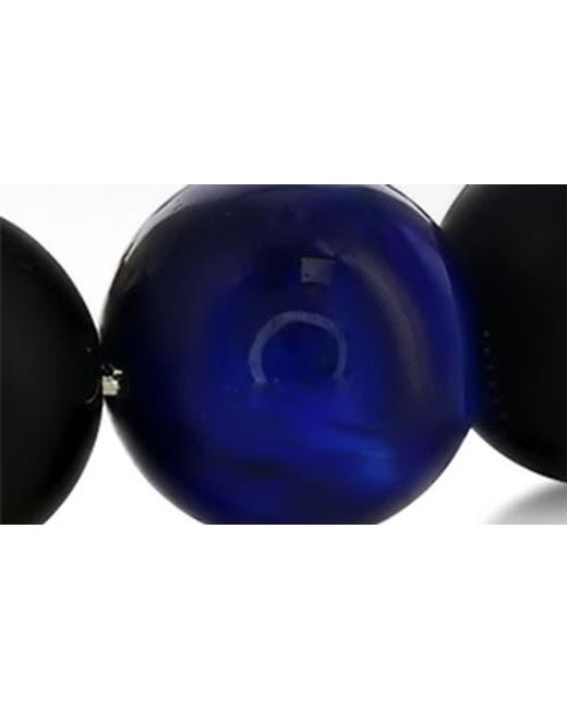 Black Jack Jewelry Blue Onyx & Tiger's Eye Beaded Bracelet for men
