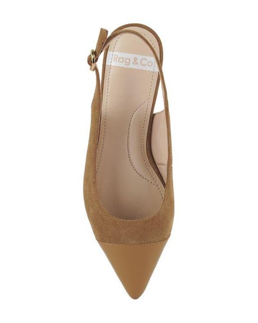 Rag & Co Brown Uwaha Slingback Flat