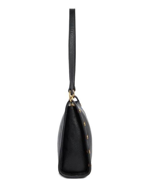 Vince Camuto Black Lisha Studded Leather Shoulder Bag