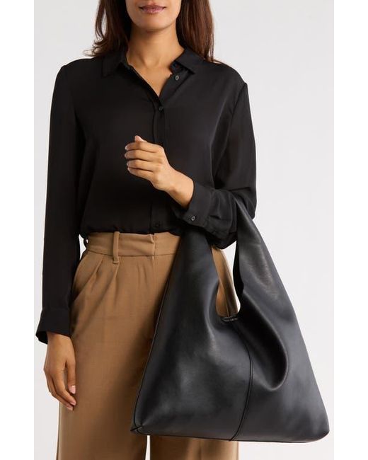 BCBGMAXAZRIA Black Triangle Hobo Bag
