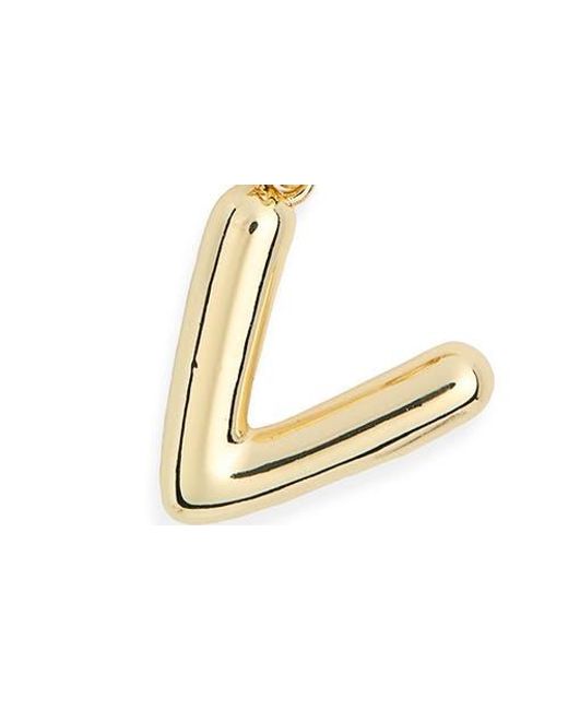 Leith Pink Lowercase Initial Bubble Pendant Necklace