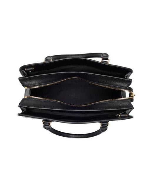 Kate Spade Black Addie Pebbled Leather Satchel Bag