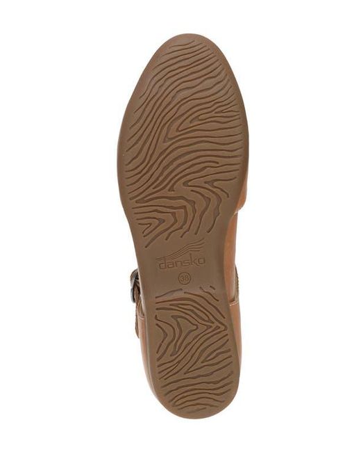 Dansko Brown Liv Ankle Strap Flat