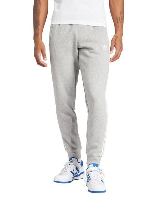 adidas Men's Gray Adicolor 3-Stripes Slim Fit Sweatpants