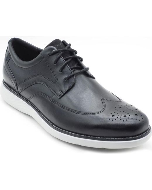 Rockport Black Garett Wingtip for men