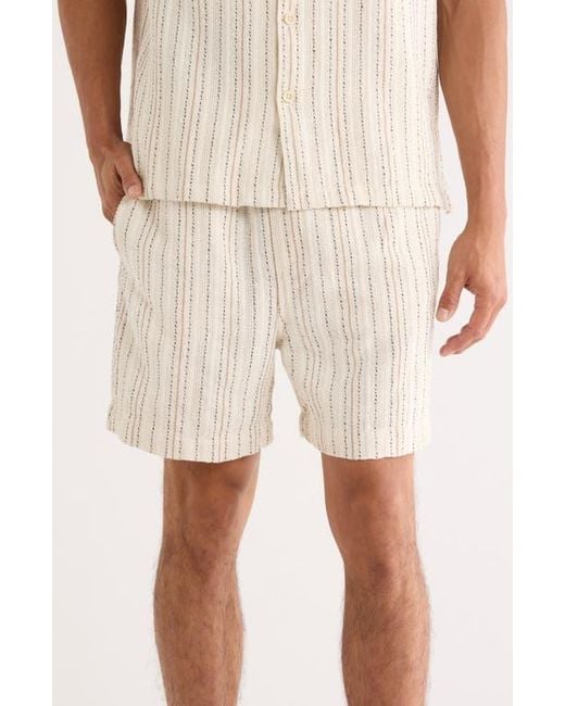 Cactus Man Natural Stripe Textured Shorts for men