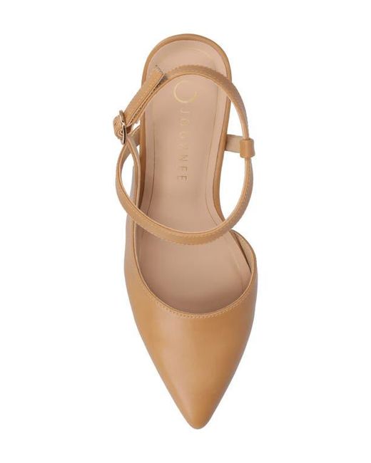 Journee Collection Natural Scipio Pointed Toe Pump