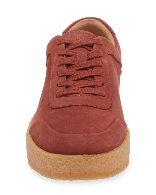 Fitflop Red Rally Crepe Sole Low Lace-up Sneaker