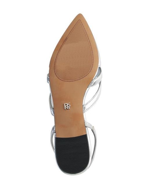 DKNY White Verity Slingback Flat