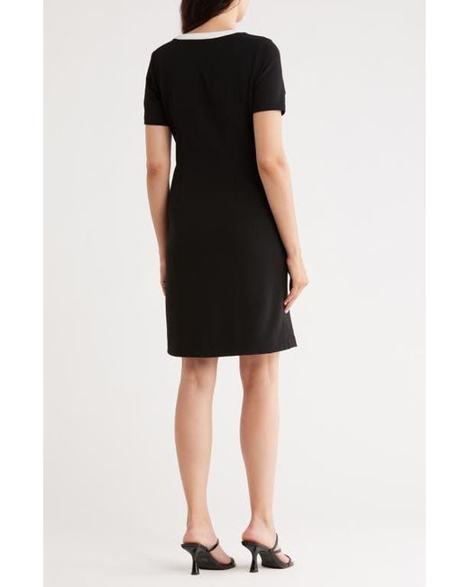 Nanette Lepore Pocketed Crepe Scuba Dress in Black | Lyst