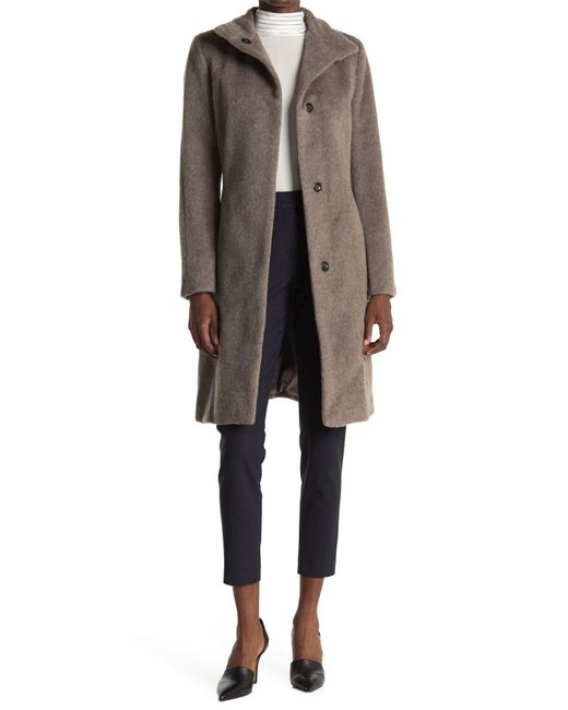 donna karan belted suri alpaca wool blend coat