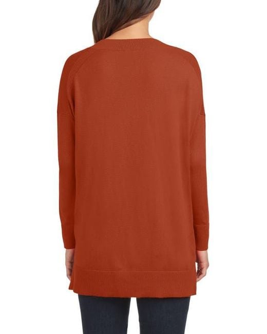 Matty M Red Side Slit Sweater