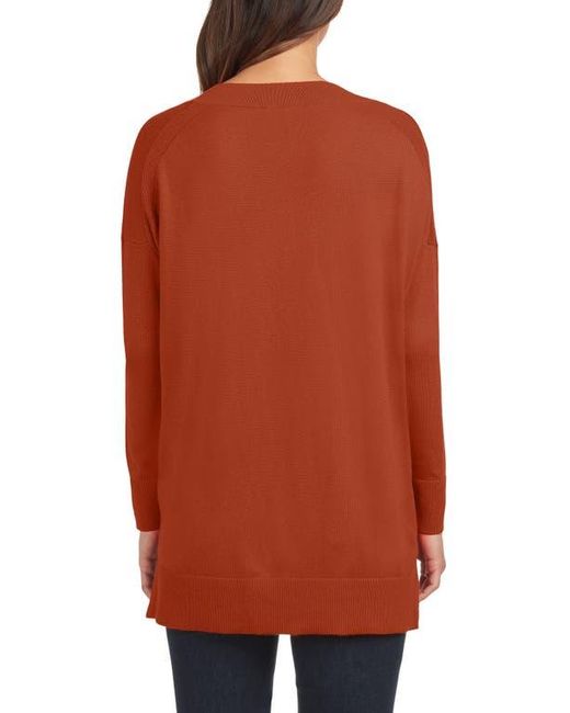 Matty M Red Side Slit Sweater