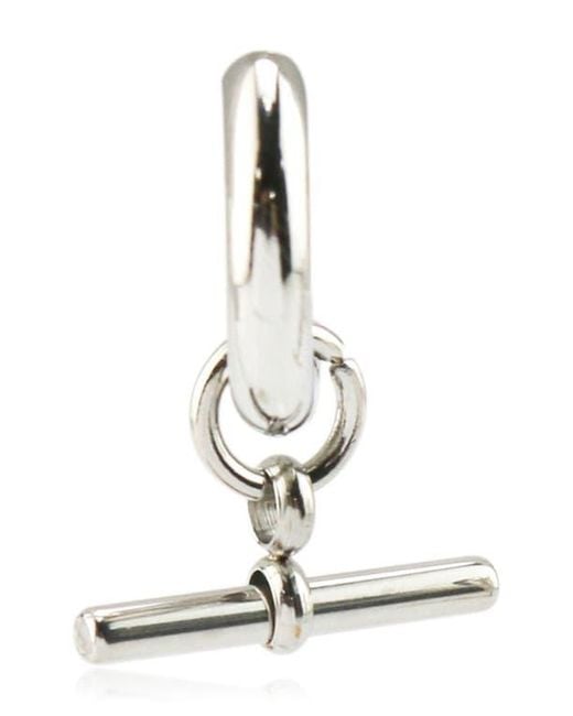 Rebel White Toggle Drop Earrings