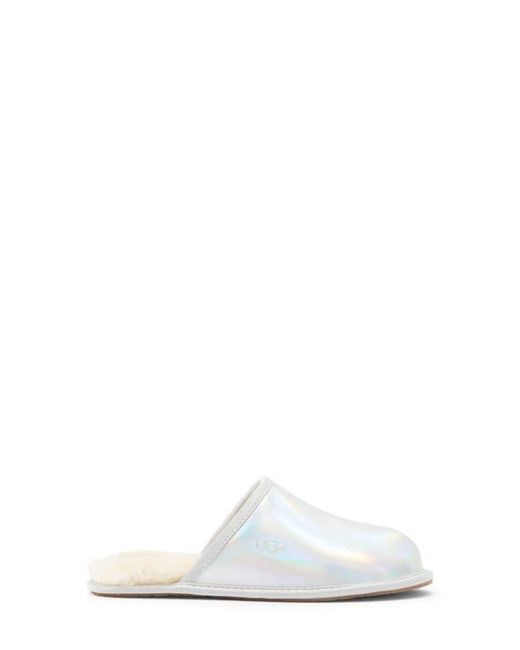 Ugg White Pearle Iridescent Scuff Slipper
