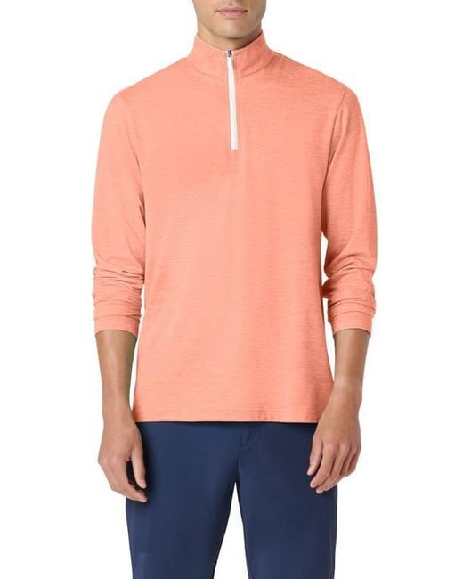 Bugatchi Blue Quarter Zip Performance Pullover for men