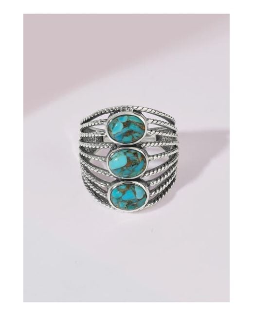 YS GEMS Blue Stabilized Multiband Ring
